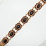 14 krt. yellow gold bracelet with 104 garnets