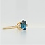Occ 14k ring Blue Swiss Topas/brilj 1.8g mt17