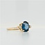 Occ 14k ring Blue Swiss Topas/brilj 1.8g mt17