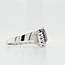 Occ  18k witgd ring Amethist/0.24ctBrilj 7.8gr mt 17.5