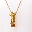 18k gouden collier en hanger gezet met tourmalijn