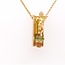 18k gouden collier en hanger gezet met tourmalijn