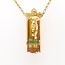 18k gouden collier en hanger gezet met tourmalijn