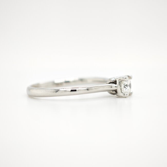 ROS  Jewel Design 14k witgd solitairring brilj 0.32ct 2.05gr mt 17g