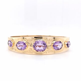 Occ 14k armband nat. amethist 23.4g