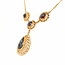14k gouden collier met Granaat