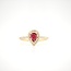Occ 18k ring roze Spinel 0.74ctbrilj 2.59g mt 17.25