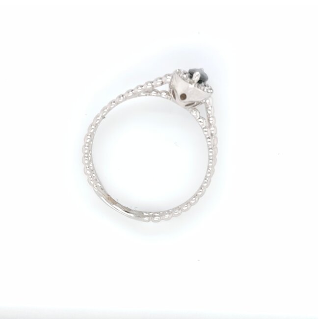 ROS  Jewel Design 18k witgouden ring met Saffier en briljanten