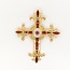 18k gouden hanger kruis  Emperial Ruby Cross