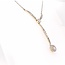14k bicolor gouden choker met Roosdiamant