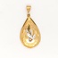 14k bicolor gouden hanger met roos Diamant