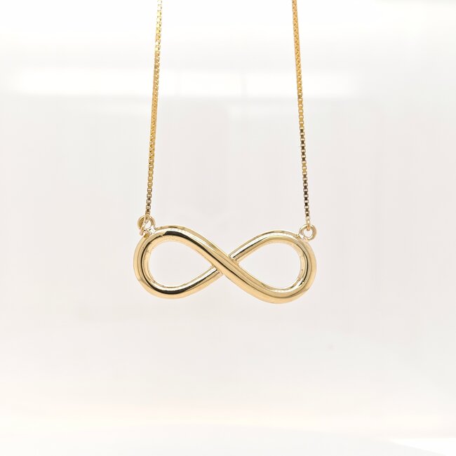 ROS  Jewel Design 14k gouden choker met Infinity hanger