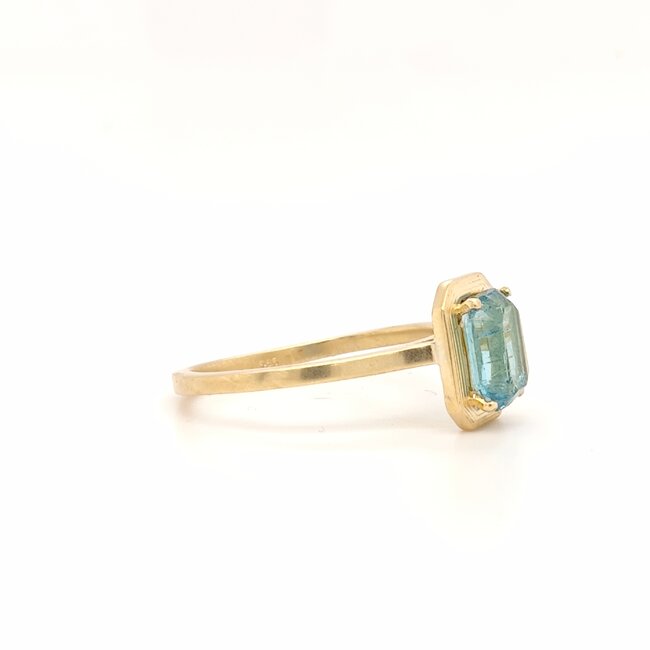 ROS  Jewel Design 14k gouden ring met Aquamarijn
