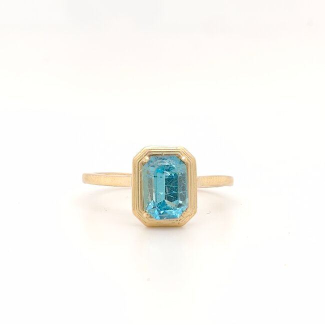 ROS  Jewel Design 14k gouden ring met Aquamarijn