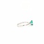 ROS  Jewel Design 14k witgouden ring met een Smaragd en briljanten