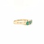 14k gouden ring met Smaragd en briljant