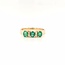 14k gouden ring met Smaragd en briljant
