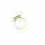 14k gouden ring met Smaragd en briljant