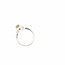 18k witgouden ring met gele Agaath en diamant
