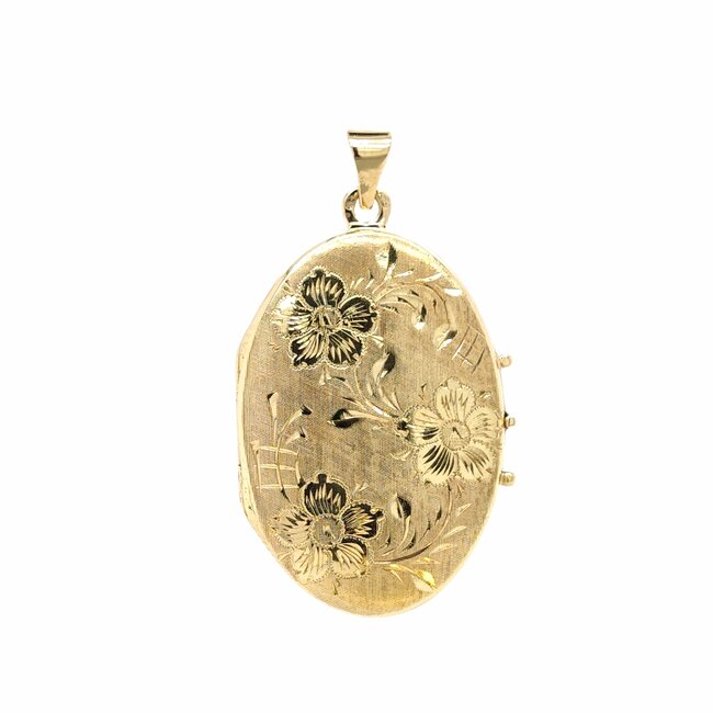 14k gouden bewerkte medaillon