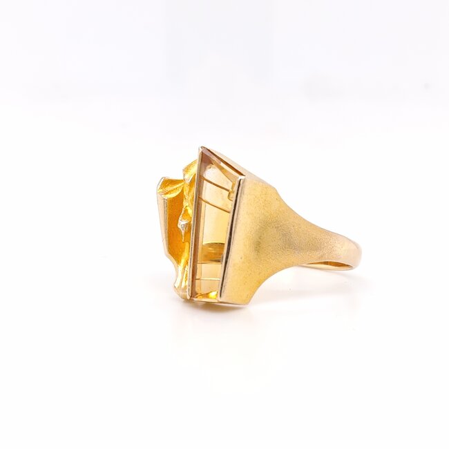 Occ 14k ring Topaas 7.7gr mt19 Laponia