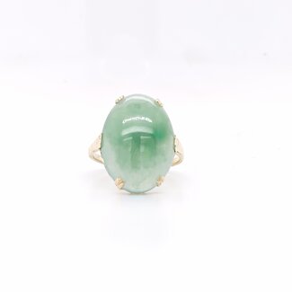 Occ 14k ring met Jade 3.5gram mt 16.5