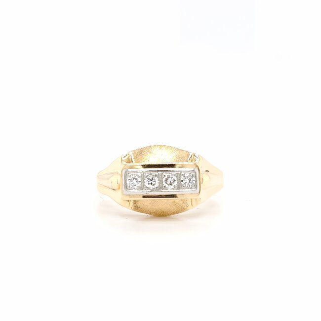 14k gouden ring  met Briljanten