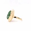 Occ 14k ring met echt Jade 3.9g mt 17.75