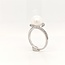 ROS  Jewel Design 14k witgouden ring met natuurlijke parel en briljant