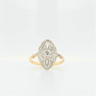 Occ 14k bico ring ca 0.16ctbrilj 2.3gr mt 17.75