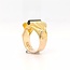 Occ 14k ring groene Toermalijn 7gr mt 17.25