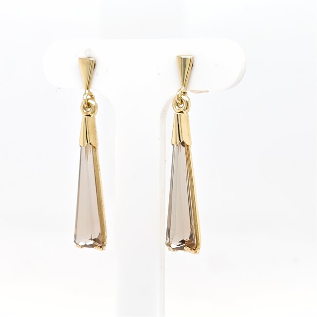 Occ 14k oorhangers Rookkwarts 3.3gram