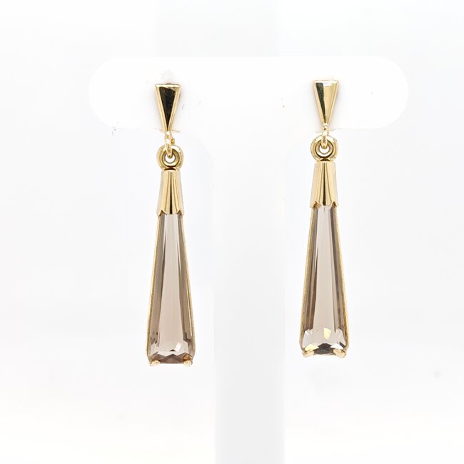 Occ 14k oorhangers Rookkwarts 3.3gram