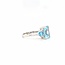 Occ 14k witgd ring Aquamarijn 3gram mt 16.5