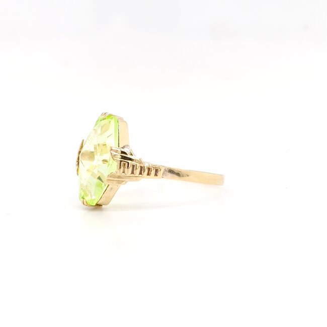 14k gouden ring met een Prasioliet