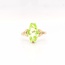Occ 14k ring met Prasioliet 2.2gr mt19