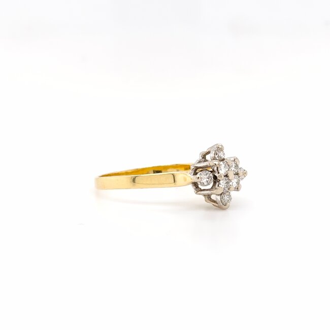 18k gouden ring met briljanten