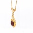 Occ 14k collier/hangergranaat 45cm 3.7g