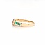 14k gouden ring met Robijn saffier smaragd en briljant