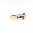 14k gouden ring met Robijn saffier smaragd en briljant
