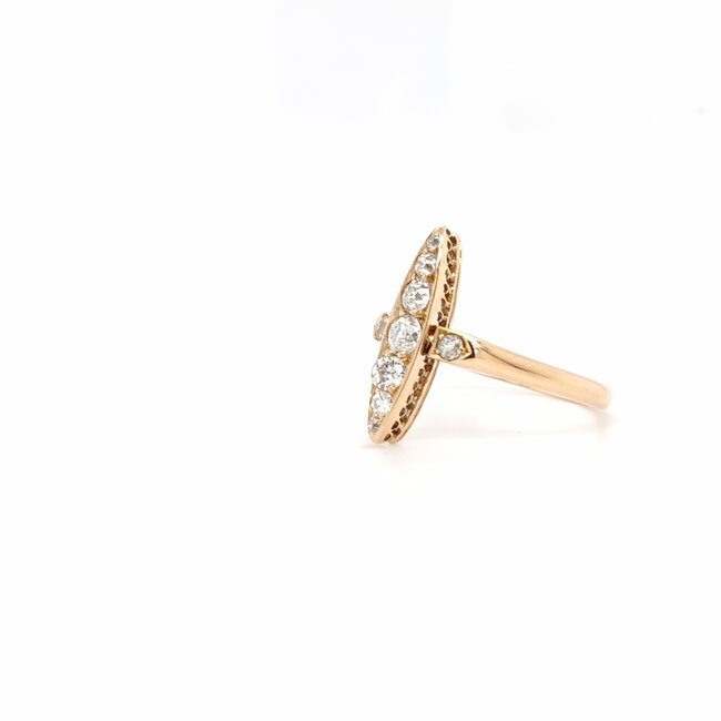 Occ 18k roségd ring 0,32ctBrilj 2.8gr mt16