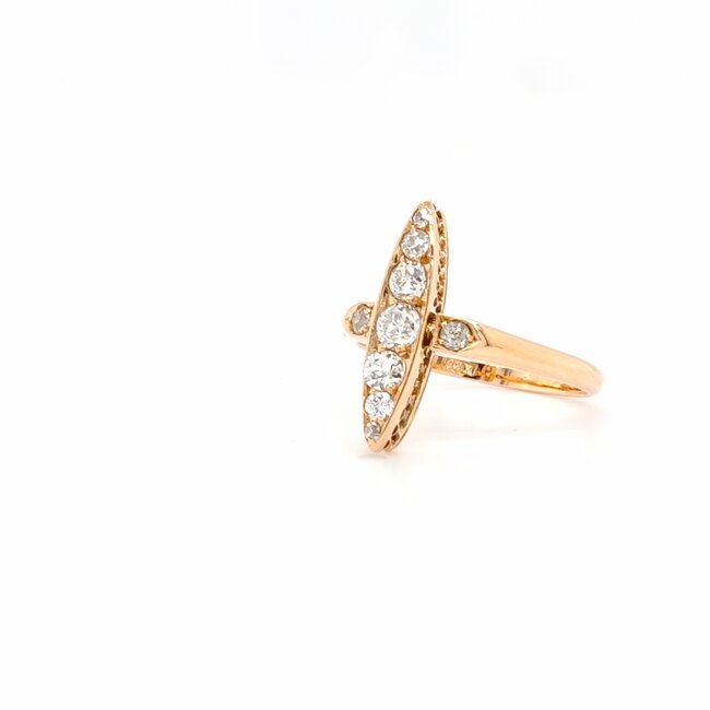 18k roségouden ring met briljant