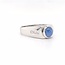 Occ 14k witgd ring Stersaffier 6brilj 0.30ct 8.1g mt21