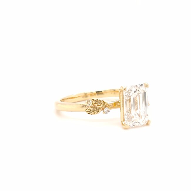 ROS  Jewel Design 14k ring met 2.10ct LGDia 2.10ct/0.04ctBril Rock of Love 3.9g mt18.75