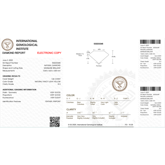 ROS  Jewel Design 14k gouden ring met een Fancy Yellow Marquis Diamond  en Briljantjes The Enlightening