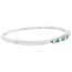 14k witgouden armband met Smaragd en Briljanten