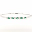 14k witgouden armband met Smaragd en Briljanten