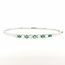 Occ 14k witgd armbnd 5xSmargd/6x Bril 0,74ct