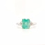 18k bicolor ring met Smaragd en Diamant