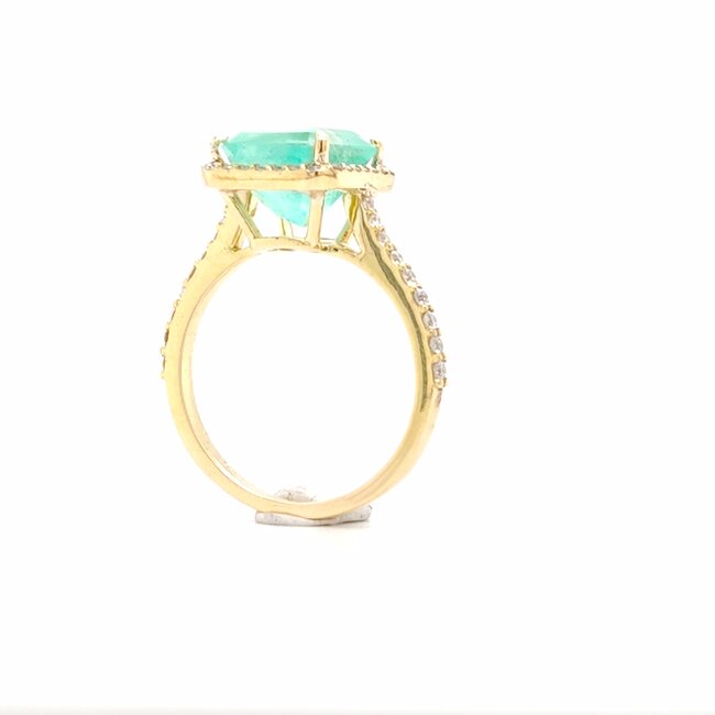 ROS  Jewel Design 14k gouden ring met Smaragd en briljanten The Green Apple